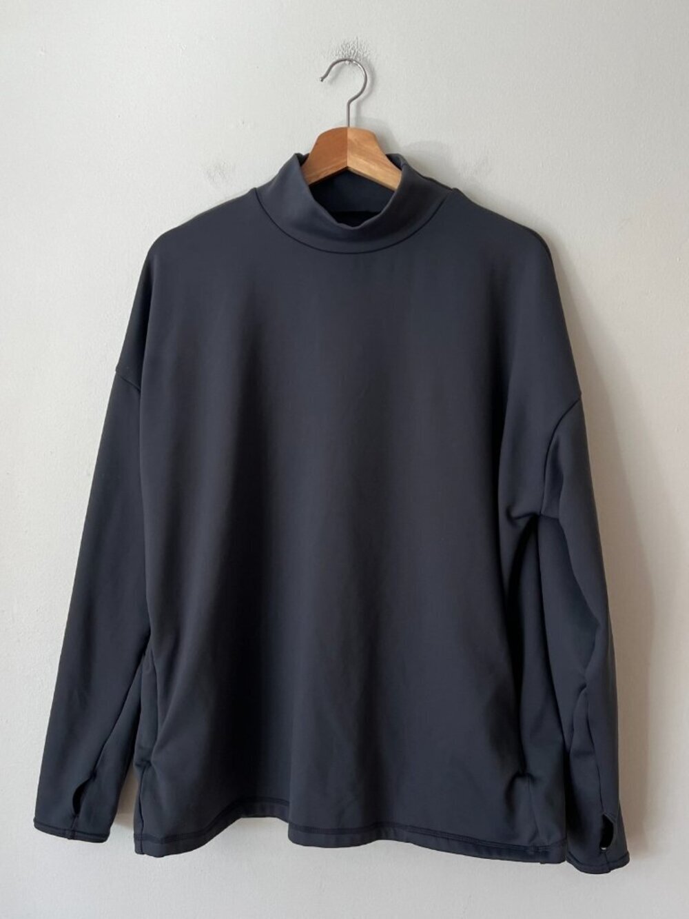 Sweaty Betty Eco Therma High Neck Fleece Pullover Gray Women's Size Medium
